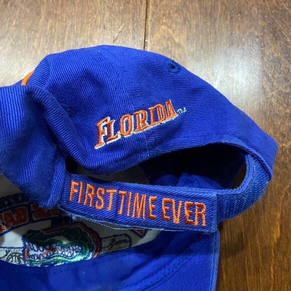 NCAA Florida Gators 2006 Football Basketball Champions Hat Blue Orange One Size - Picture 6 of 7